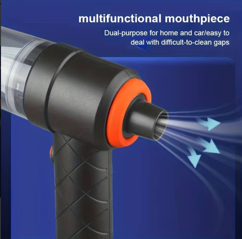 ✨ Aspiradora Portátil TurboJet™ 2 en 1 – Aspira y Sopla con Potencia Compacta