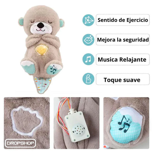 Nutria De Peluche Calmante Rosa